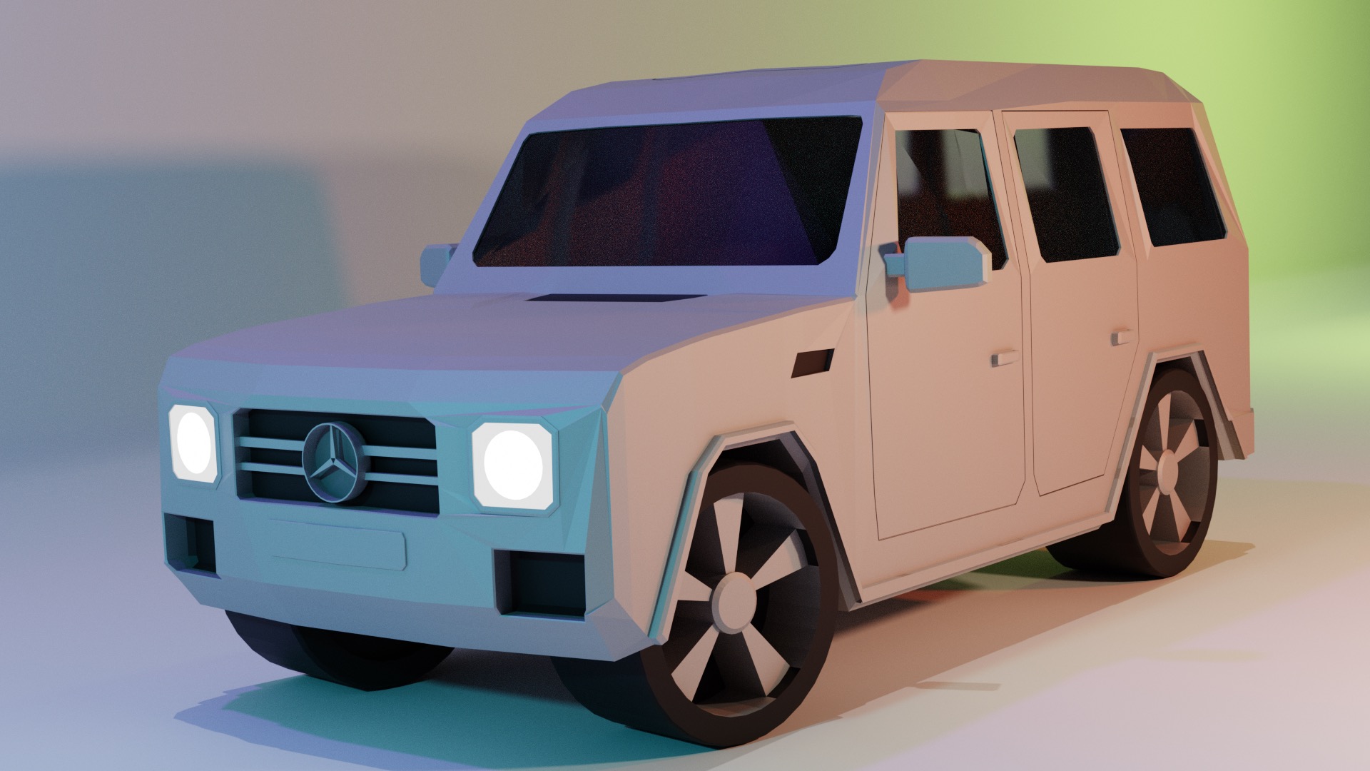 A very low poly suv
